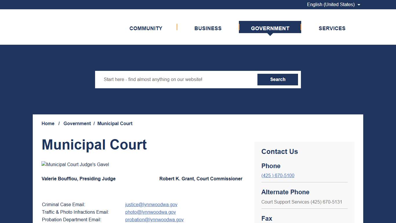 Municipal Court – City of Lynnwood