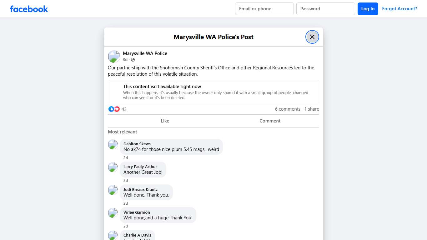 Our partnership with the Snohomish... - Marysville WA Police | Facebook